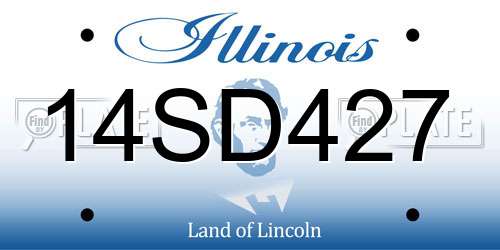 14SD427 Illinois License Plate