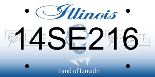14SE216 Illinois License Plate