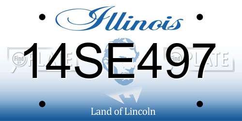 14SE497 Illinois License Plate