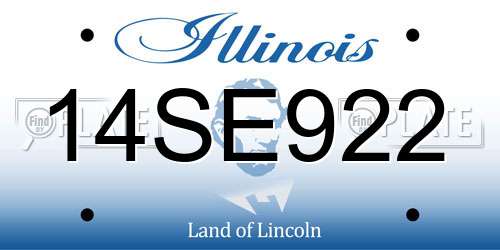 14SE922 Illinois License Plate