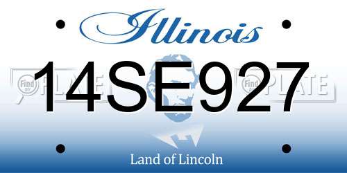 14SE927 Illinois License Plate