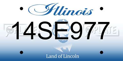 14SE977 Illinois License Plate