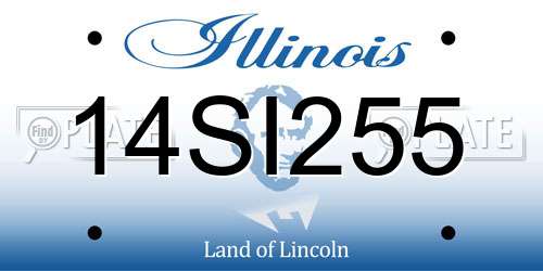 14SI255 Illinois License Plate