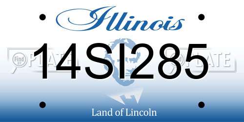 14SI285 Illinois License Plate