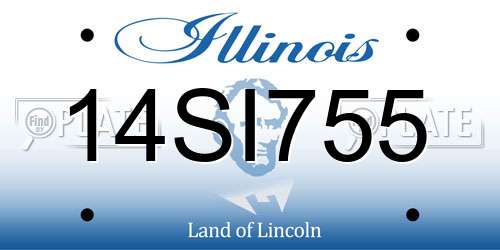14SI755 Illinois License Plate