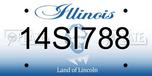 14SI788 Illinois License Plate