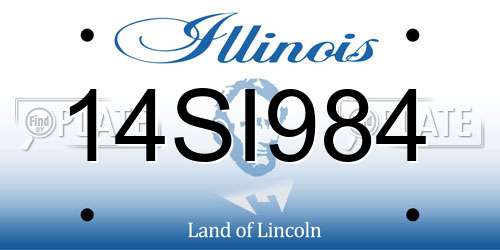 14SI984 Illinois License Plate