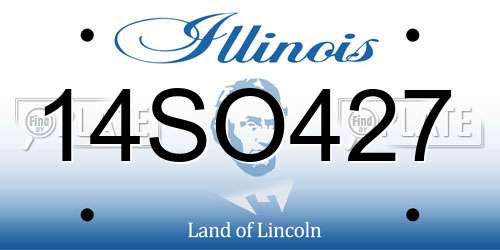 14SO427 Illinois License Plate
