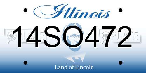 14SO472 Illinois License Plate