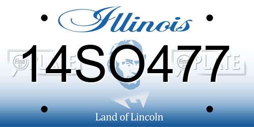 14SO477 Illinois License Plate