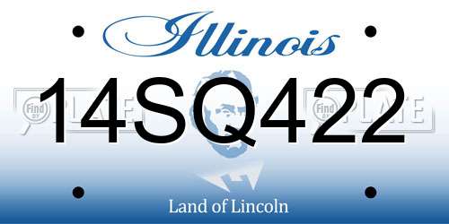 14SQ422 Illinois License Plate