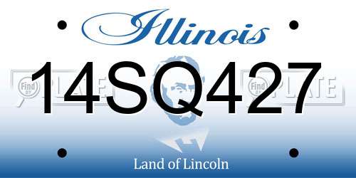 14SQ427 Illinois License Plate