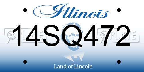 14SQ472 Illinois License Plate