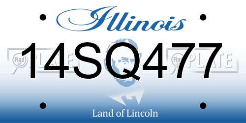 14SQ477 Illinois License Plate