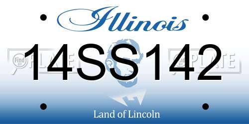 14SS142 Illinois License Plate