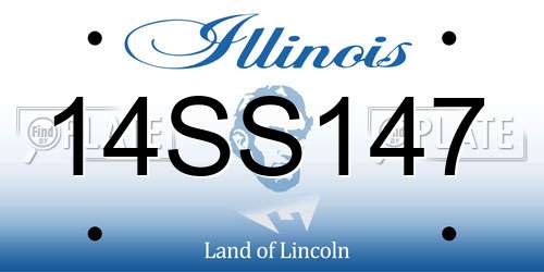 14SS147 Illinois License Plate