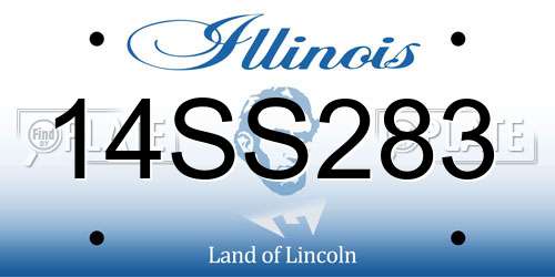 14SS283 Illinois License Plate