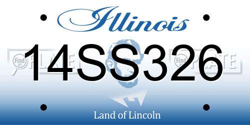 14SS326 Illinois License Plate