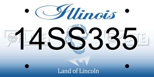 14SS335 Illinois License Plate