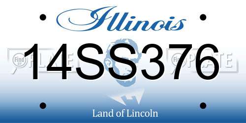 14SS376 Illinois License Plate