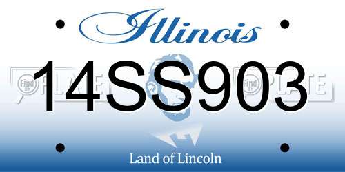 14SS903 Illinois License Plate