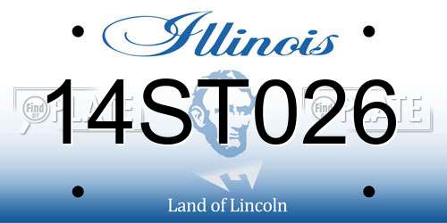 14ST026 Illinois License Plate
