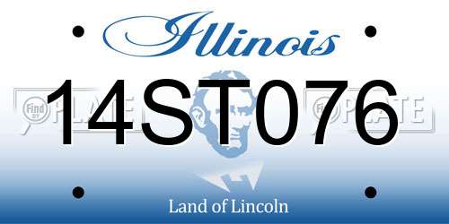 14ST076 Illinois License Plate