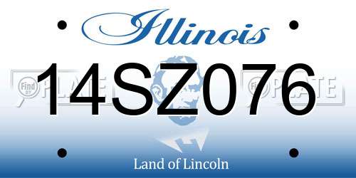 14SZ076 Illinois License Plate