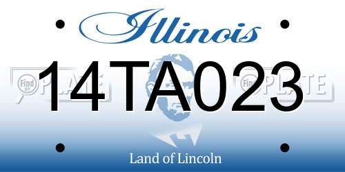 14TA023 Illinois License Plate