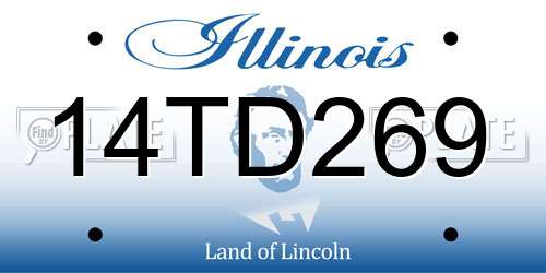 14TD269 Illinois License Plate