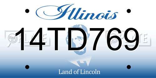 14TD769 Illinois License Plate