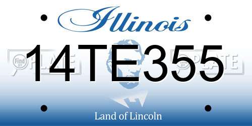 14TE355 Illinois License Plate