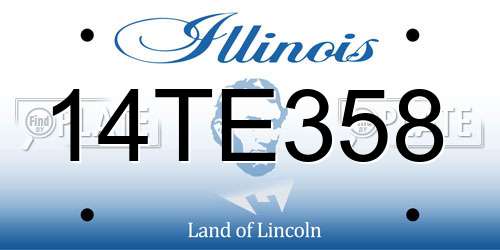 14TE358 Illinois License Plate