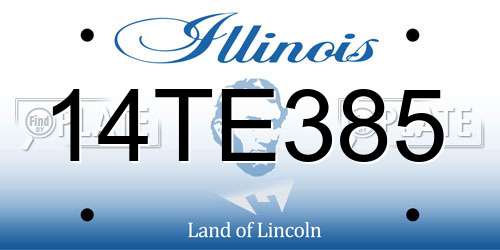 14TE385 Illinois License Plate