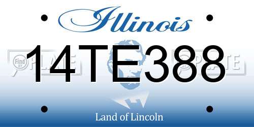 14TE388 Illinois License Plate