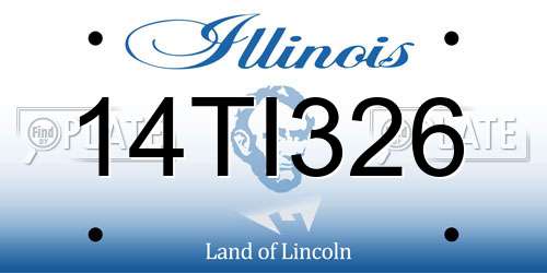 14TI326 Illinois License Plate