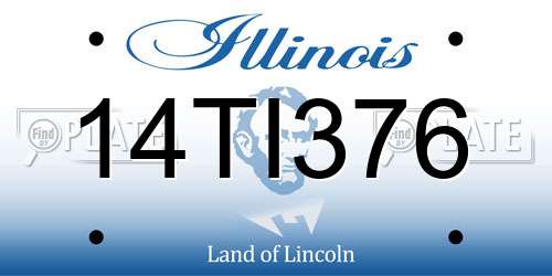 14TI376 Illinois License Plate