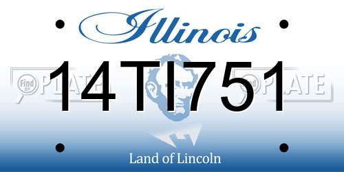 14TI751 Illinois License Plate