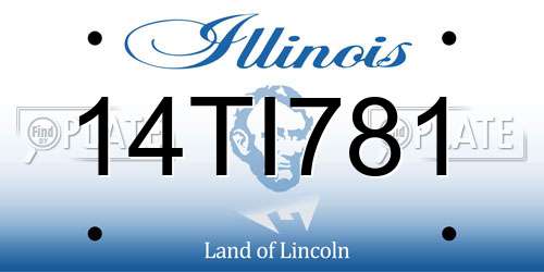 14TI781 Illinois License Plate