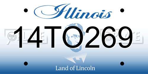 14TO269 Illinois License Plate