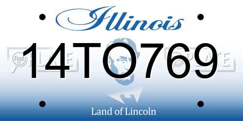 14TO769 Illinois License Plate