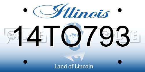 14TO793 Illinois License Plate