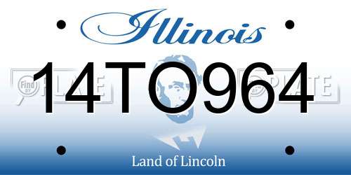 14TO964 Illinois License Plate
