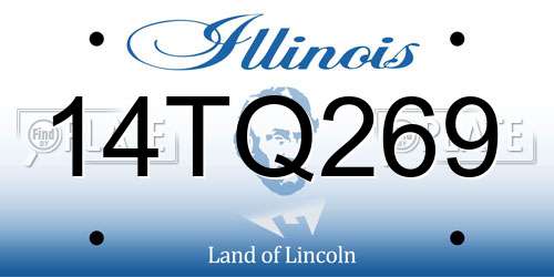 14TQ269 Illinois License Plate