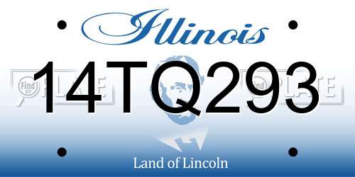 14TQ293 Illinois License Plate
