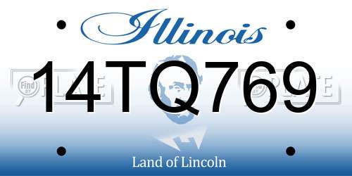 14TQ769 Illinois License Plate