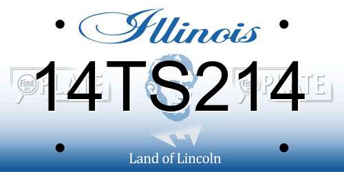 14TS214 Illinois License Plate