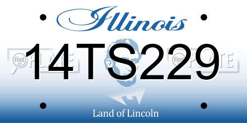 14TS229 Illinois License Plate