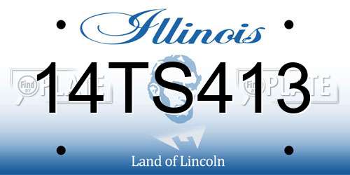 14TS413 Illinois License Plate