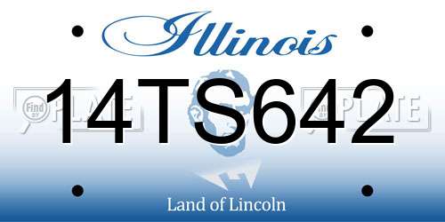14TS642 Illinois License Plate